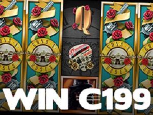 Win 199 euro op de Guns N’ Roses slot met de Klaver Challenge